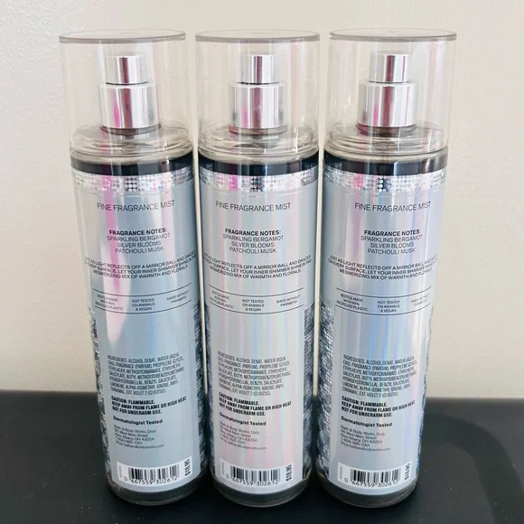 NWT Platinum Bath & Body Works Perfume Mists Set of 3 Bergamot Musk Patchouli - Picture 2 of 3